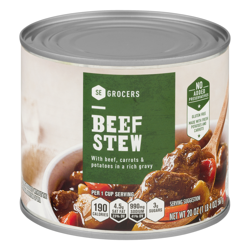 slide 1 of 1, SE Grocers Beef Stew, 20 oz