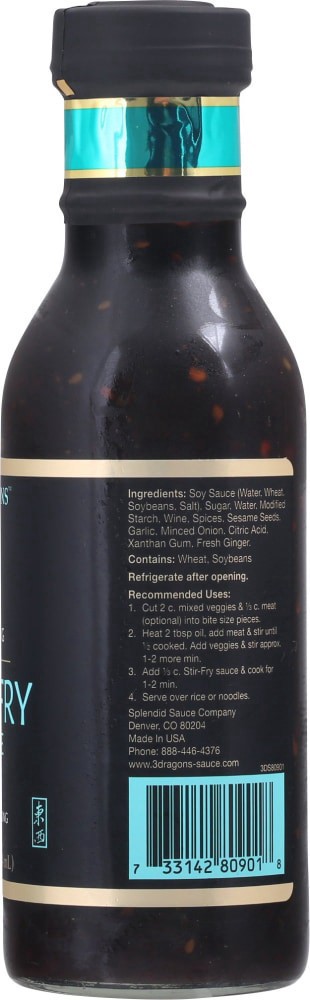 slide 3 of 3, 3 Dragons Sauce Asian Peanut, 12 fl oz