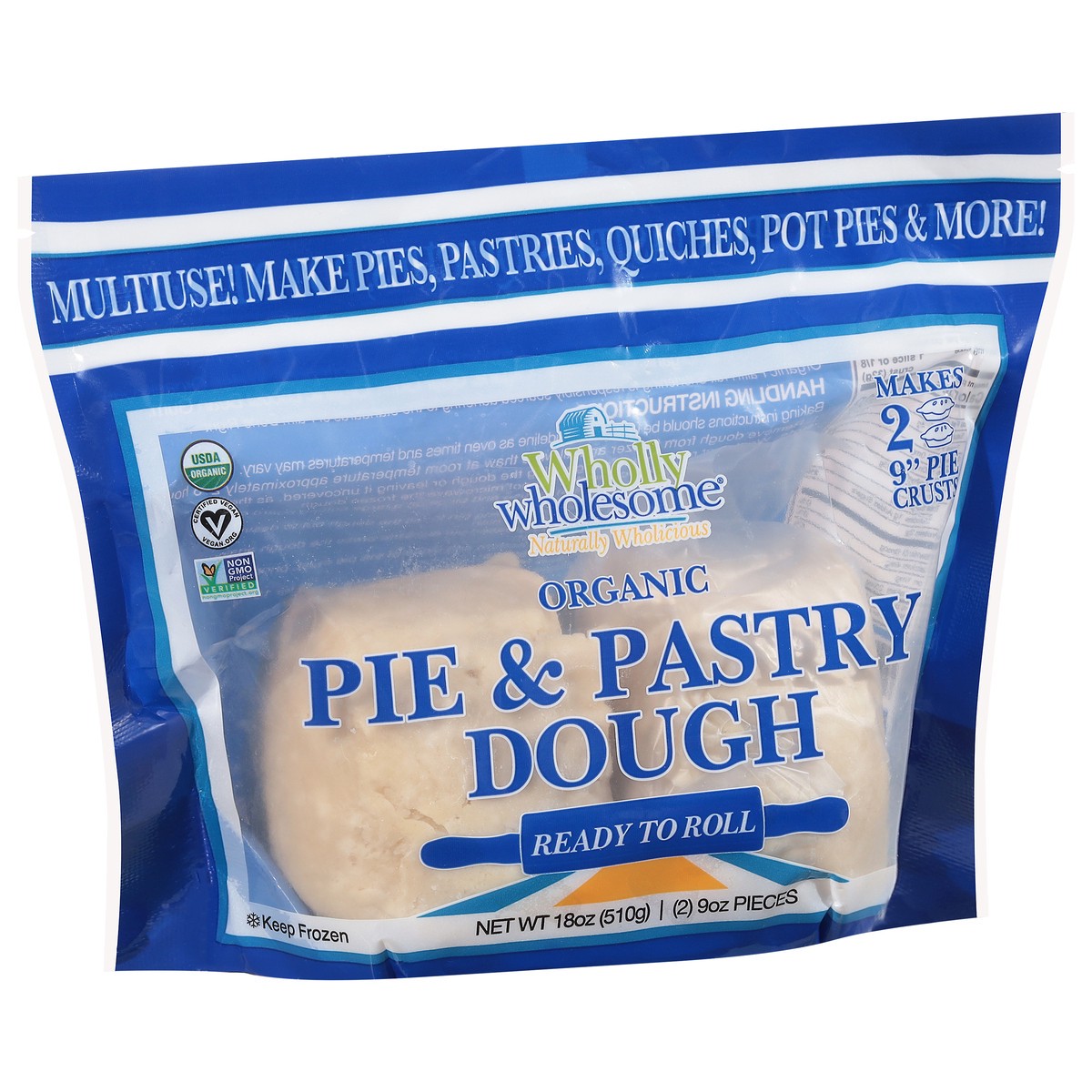 slide 6 of 13, Wholly Wholesome Organic Pie & Pastry Dough Pieces - 2 ct, 2 ct