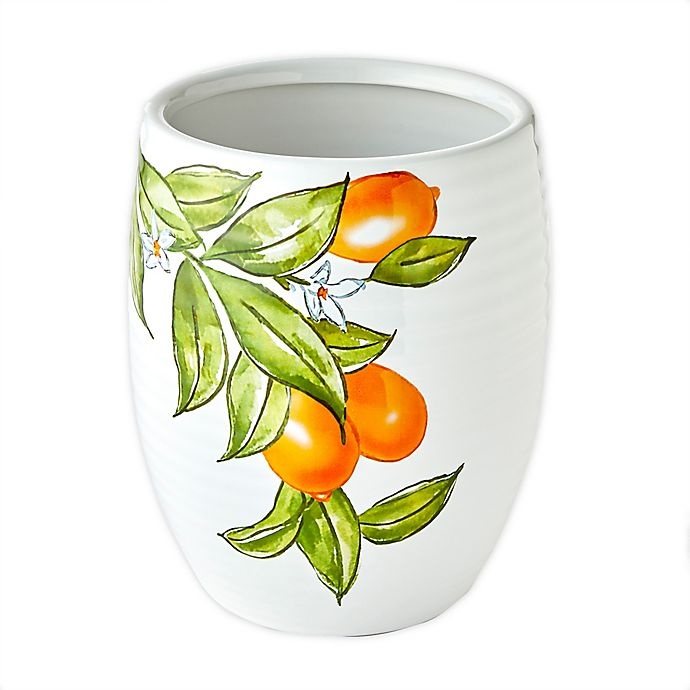 slide 1 of 6, Vern Yip by SKL Home Citrus Grove Wastebasket - White, 1 ct