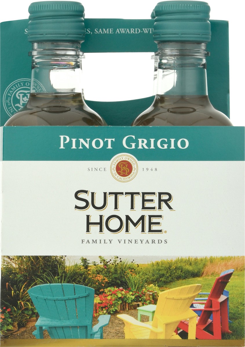 slide 1 of 17, Sutter Home Pinot Grigio 4 - 187 ml Bottles, 4 ct; 187 ml