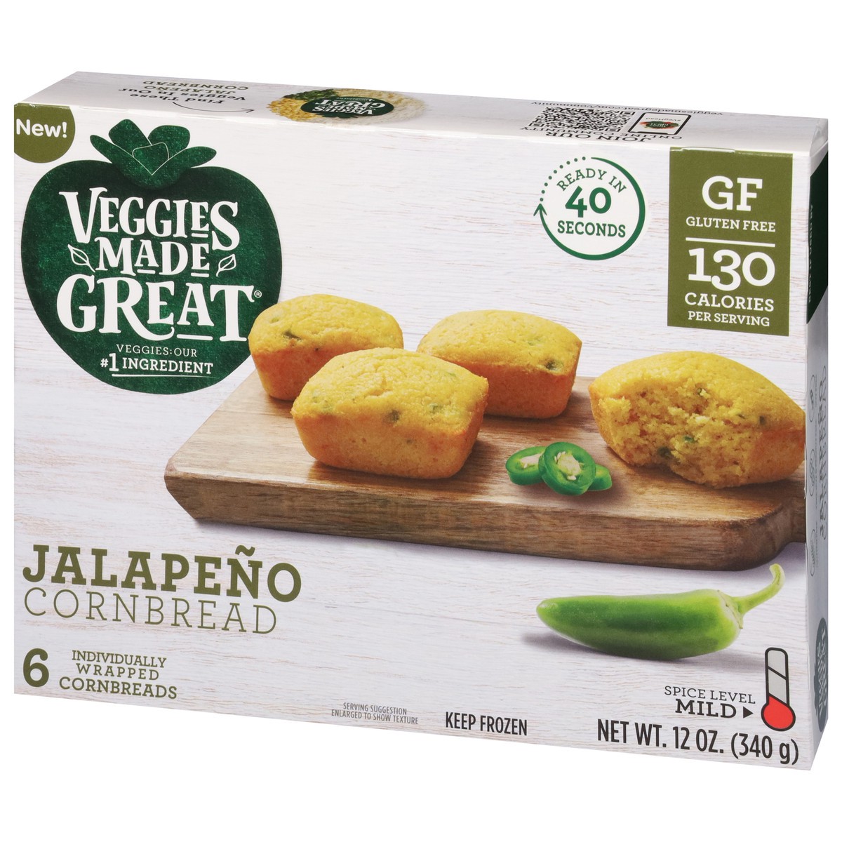 slide 4 of 16, Veggies Made Great Mild Jalapeno Cornbread 6 ea, 6 ct