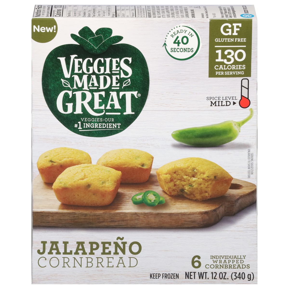 slide 5 of 16, Veggies Made Great Mild Jalapeno Cornbread 6 ea, 6 ct