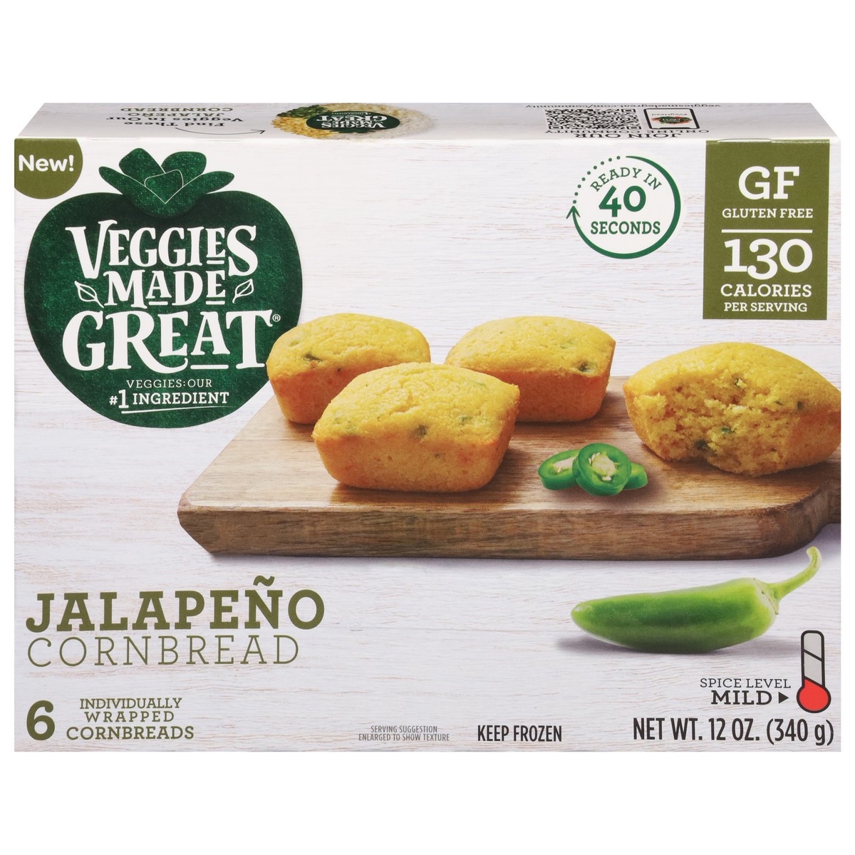 slide 7 of 16, Veggies Made Great Mild Jalapeno Cornbread 6 ea, 6 ct