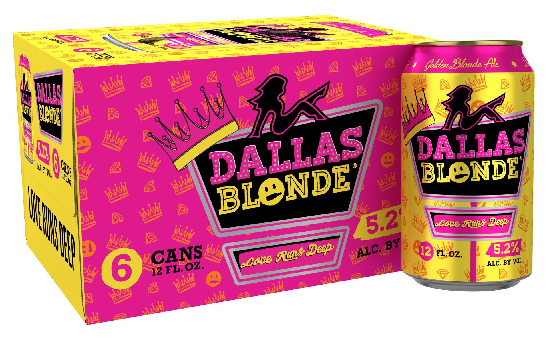 slide 1 of 7, Deep Ellum Brewing Dallas Blonde American Ale Craft Beer, 12 fl oz 6 Pack Cans, 5.2% ABV, 6 ct; 12 oz