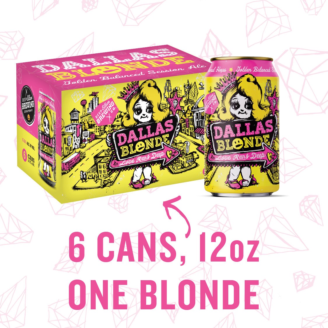 slide 5 of 7, Deep Ellum Dallas Blonde 6 Pack 12 fl oz Can, 12 oz