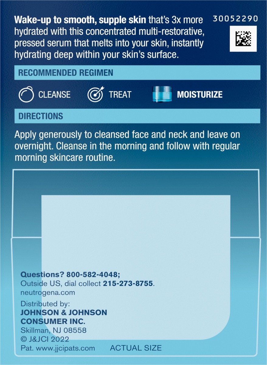 slide 10 of 13, Neutrogena Hydro Boost Night Pressed Serum, Hyaluronic Acid Facial Moisturizer for Normal to Extra Dry Skin, Delivers Overnight Hydration for Restored, Revitalized, Dewy Skin, 1.7 oz, 1.7 oz