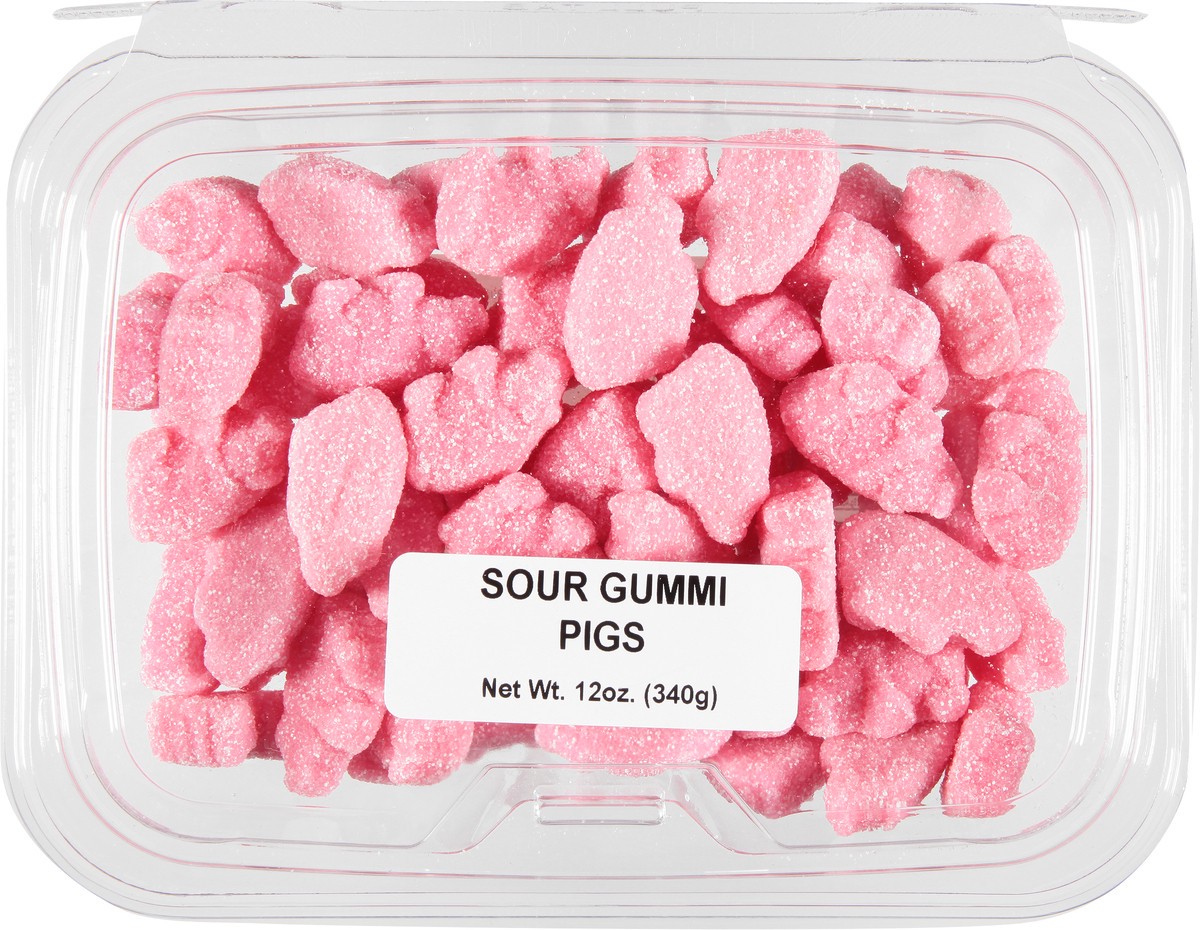 slide 10 of 14, JLM Manufacturing Sour Gummi Pigs 12 oz, 12 oz
