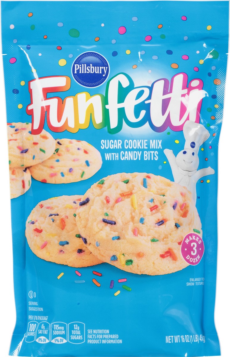 slide 8 of 13, Pillsbury Funfetti Sugar Cookie Mix with Candy Bits 16 oz, 16 oz