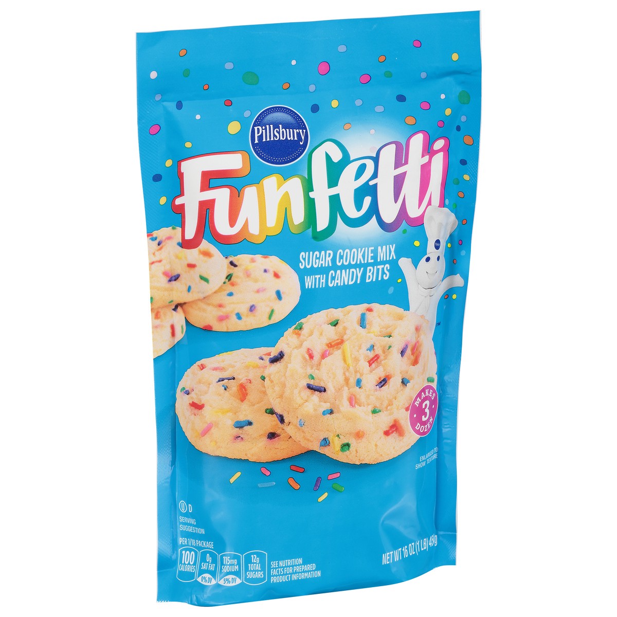 slide 11 of 13, Pillsbury Funfetti Sugar Cookie Mix with Candy Bits 16 oz, 16 oz