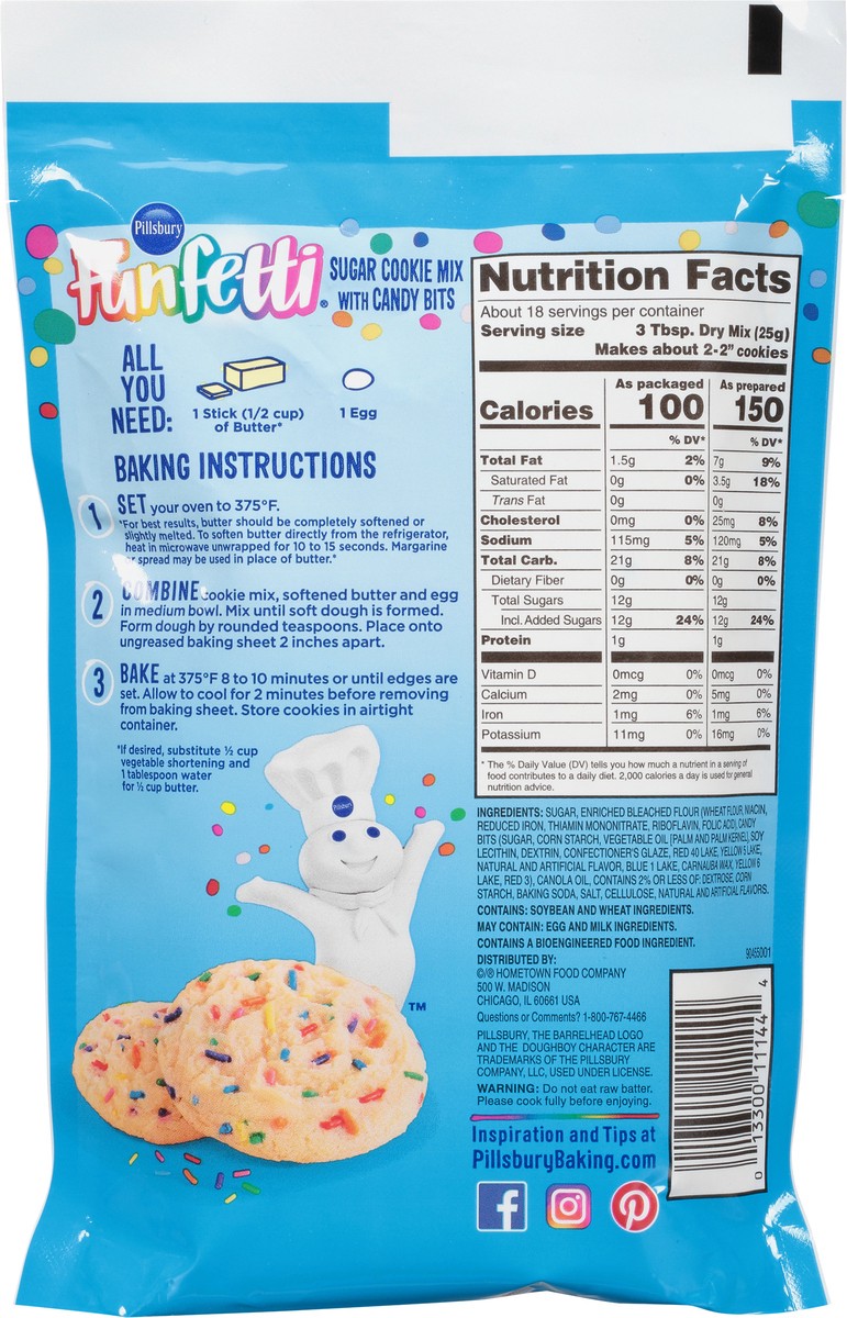 slide 6 of 13, Pillsbury Funfetti Sugar Cookie Mix with Candy Bits 16 oz, 16 oz