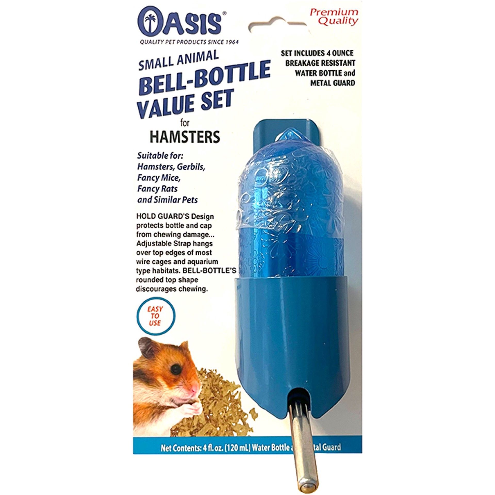 slide 1 of 1, Oasis Small Pet Bell Bottle With Holder, 1 ct
