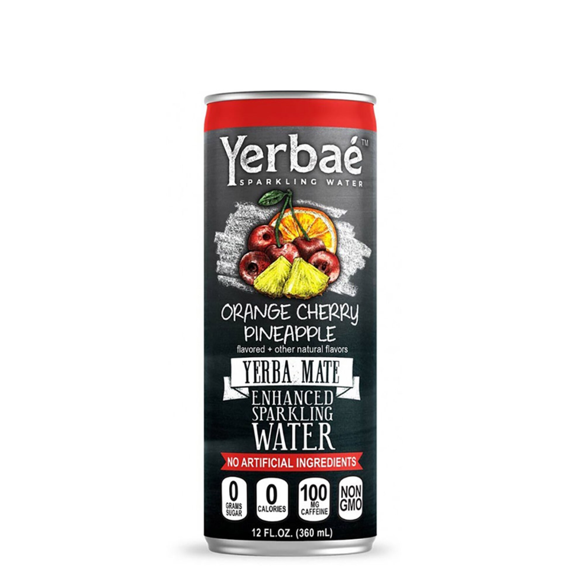 slide 1 of 1, Yerba Caffeinated Sparkling Water - Orange Cherry Pineapple, 12 ct