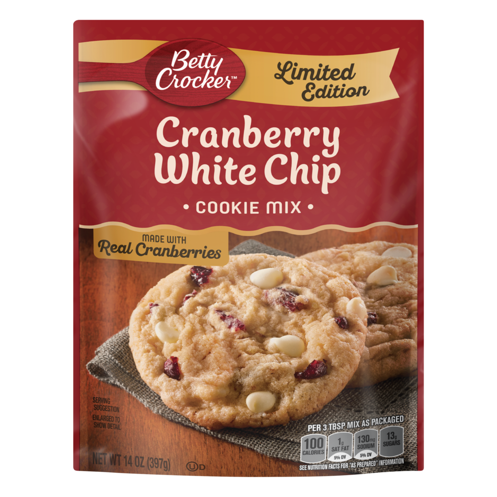 slide 1 of 1, Betty Crocker Cranberry White Chip Cookie Mix, 14 oz