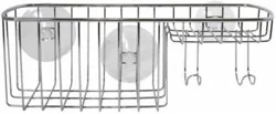 Interdesign Rondo Combo Basket Suction Bath Caddy - Stainless Steel