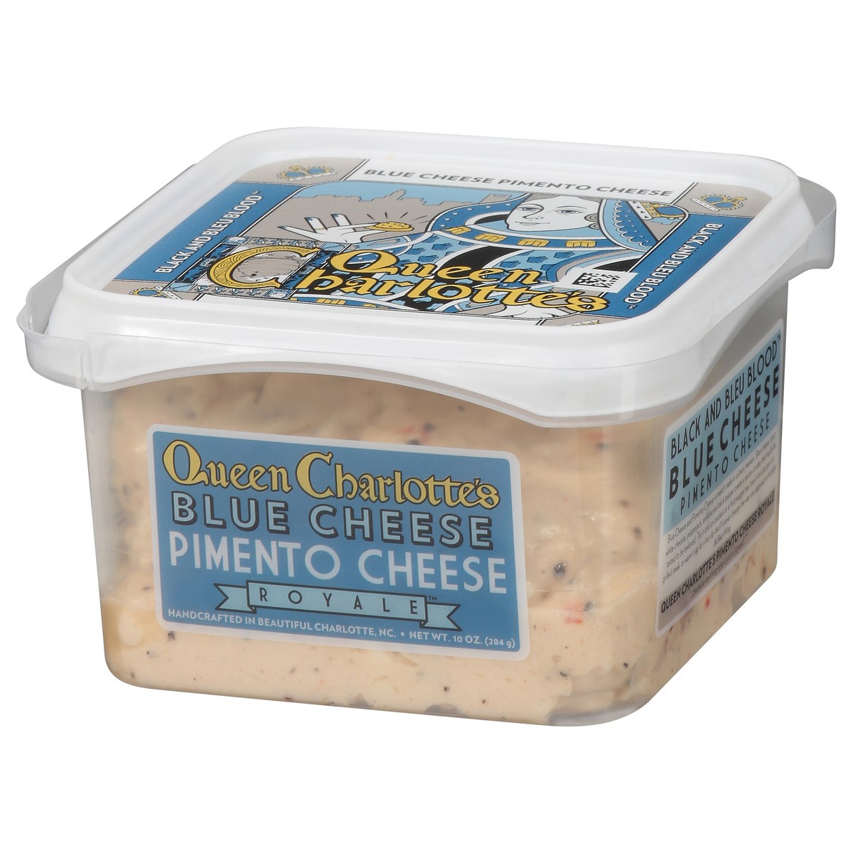 slide 6 of 9, Queen Charlottes Queen Charlotte's Pimento Cheese Royale Blue Cheese, 10 oz