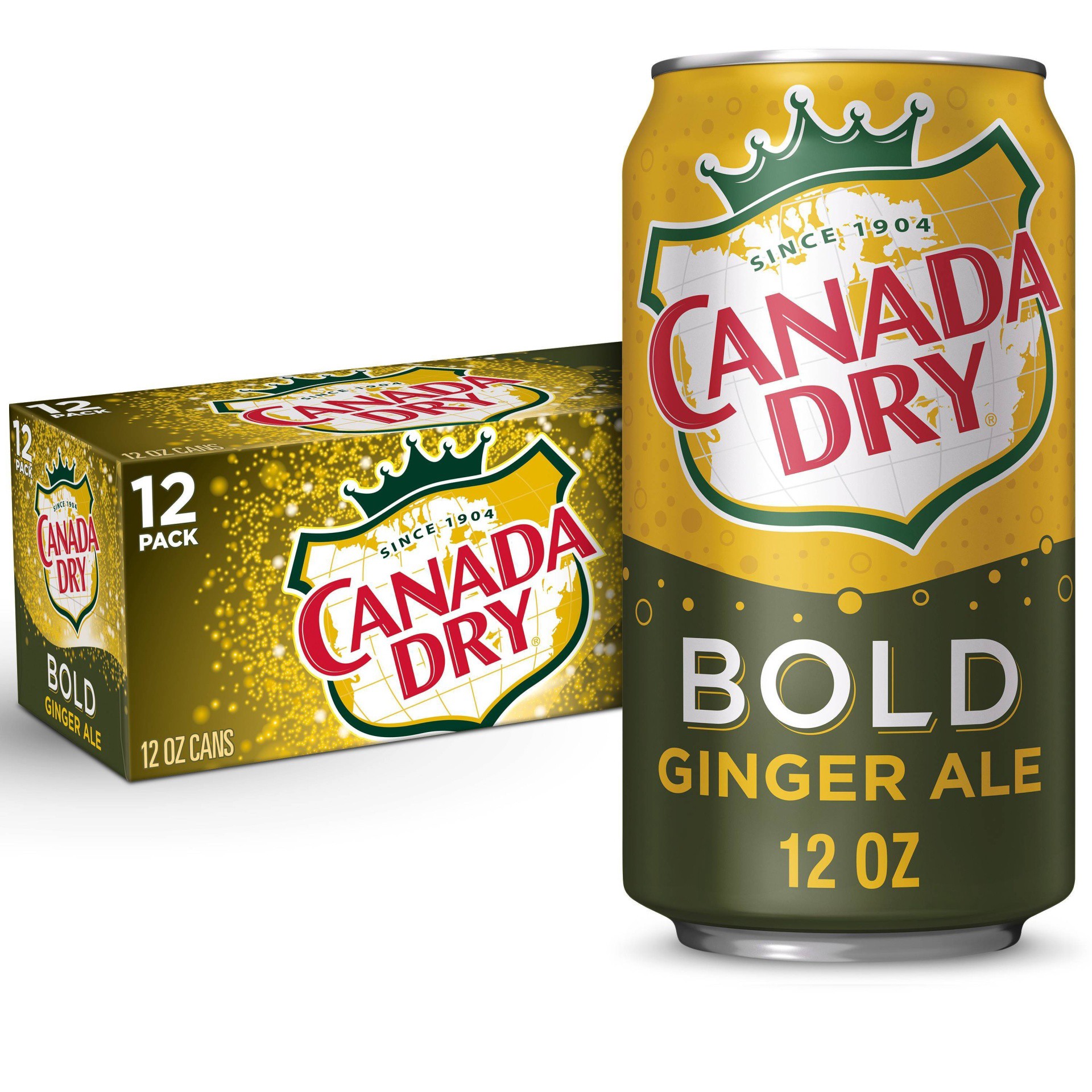 slide 1 of 7, Canada Dry Bold 12 Pack Ginger Ale Soda 12-12 fl oz Cans, 12 ct