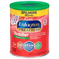Enfagrow Premium 1+ Years Toddler Vanilla Flavor Nutritional Drink 32 oz
