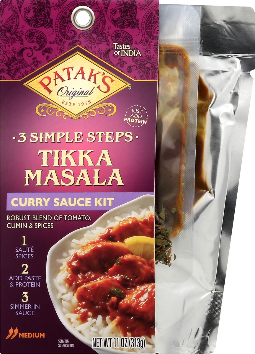 slide 5 of 13, Patak's Medium Tikka Masala Curry Sauce Kit 11 oz, 11 oz