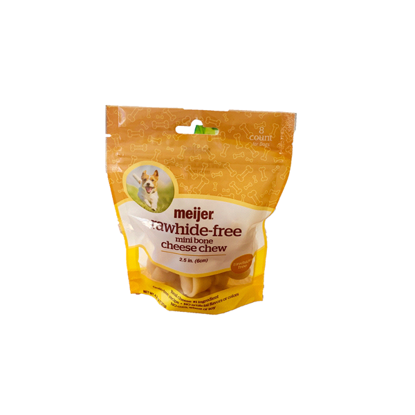 slide 1 of 1, Meijer Rawhide Free Mini Cheese Knots for Dogs, 8 ct