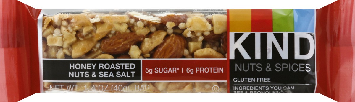 slide 1 of 1, Kind Bar Honey Roast Nuts Sea Salt, 1.4 oz