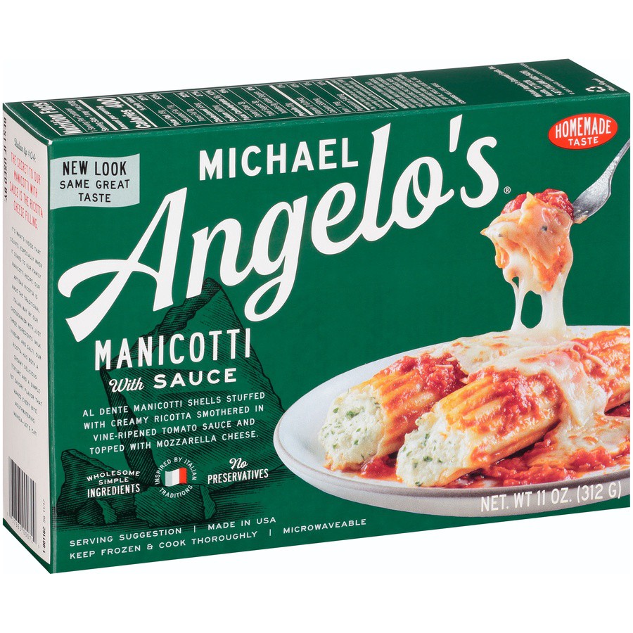 slide 2 of 8, Michael Angelo's Manicotti with Sauce 11 oz, 11 oz