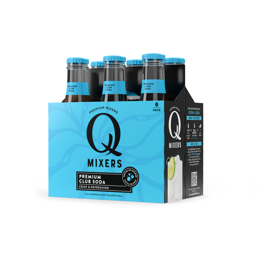slide 1 of 2, Q Drinks Club Soda 6pk, 7.5 oz