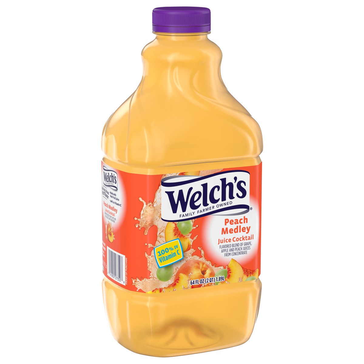 slide 2 of 5, Welch's Peach Medley Juice Cocktail, 64 fl oz Bottle, 64 oz