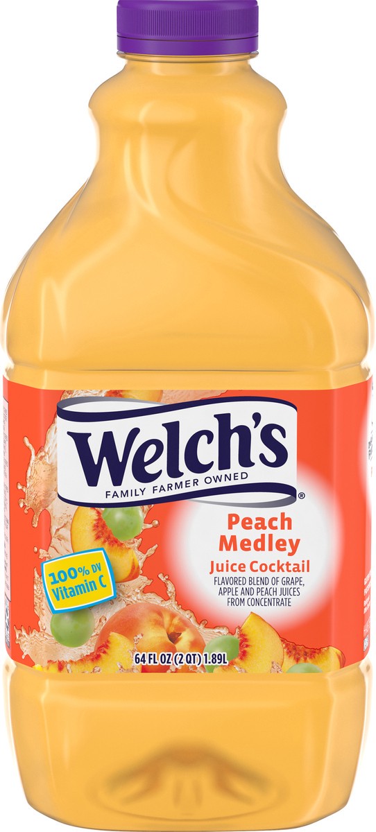 slide 5 of 5, Welch's Peach Medley Juice Cocktail, 64 fl oz Bottle, 64 oz