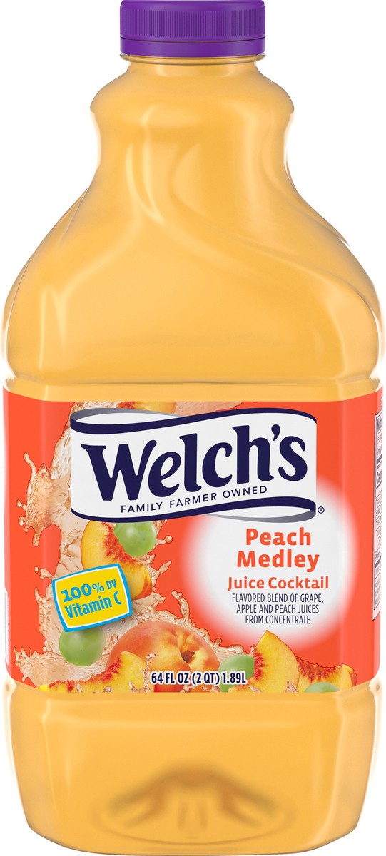 slide 4 of 5, Welch's Peach Medley Juice Cocktail, 64 fl oz Bottle, 64 oz