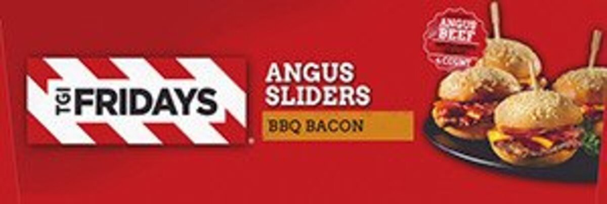 slide 5 of 8, T.G.I. Fridays TGI Fridays BBQ Bacon Angus Cheeseburger Sliders Frozen Snacks, 4 ct Box, 4 ct