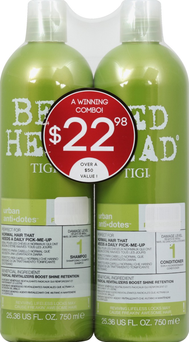 slide 1 of 2, Bed Head Shampoo 2 ea, 2 ct; 750 ml