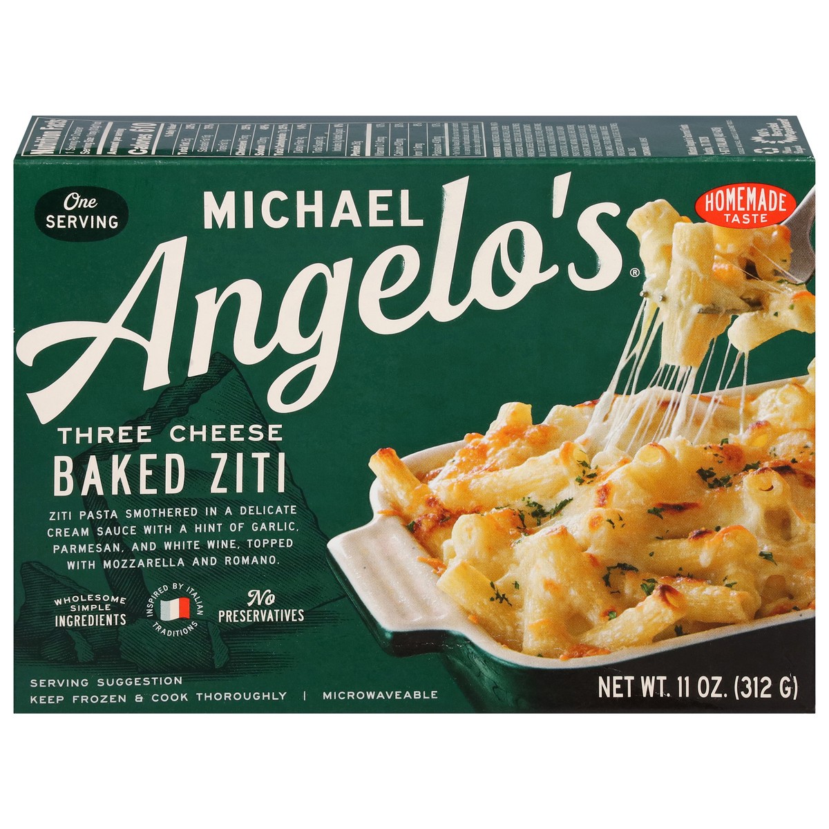 slide 13 of 14, Michael Angelo's Baked Three Cheese Ziti 11 oz, 11 oz