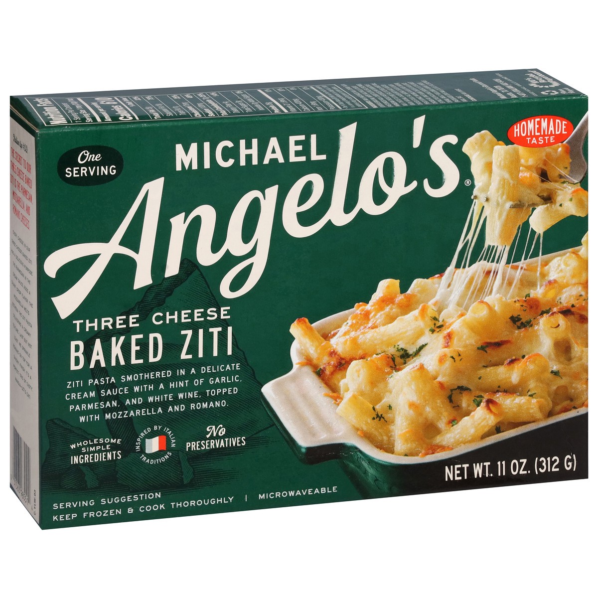 slide 12 of 14, Michael Angelo's Baked Three Cheese Ziti 11 oz, 11 oz