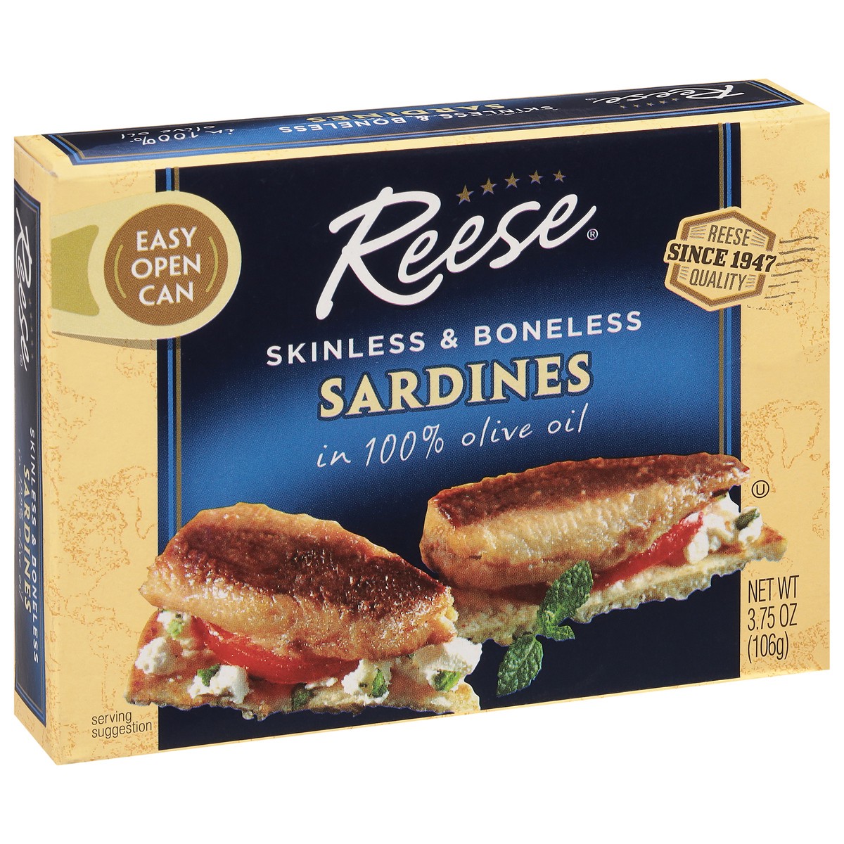 slide 10 of 11, Reese Skinless & Boneless Sardines in 100% Olive Oil - 3.75 oz, 3.75 oz