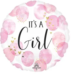 Baby Girl Balloon Mylar Jumbo 36 Inch - Each
