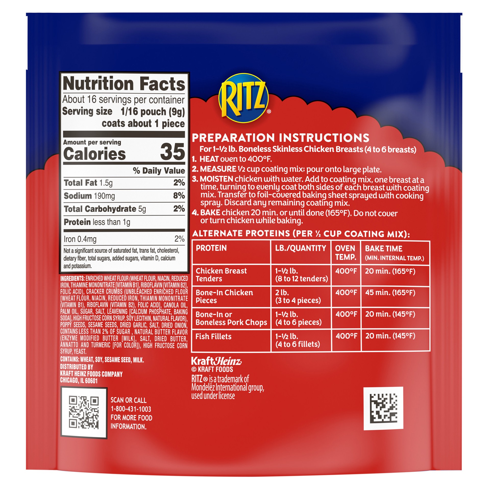 slide 5 of 5, Ritz Everything Flavored Seasoned Cracker Coating Mix, 5 oz Bag, 5 oz