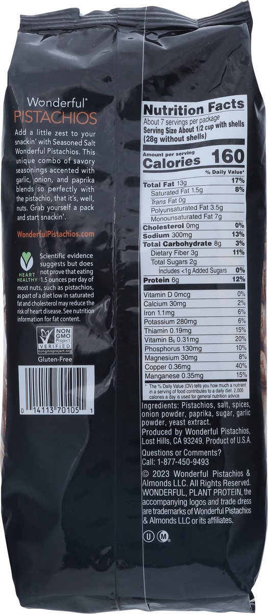 slide 11 of 13, Wonderful Pistachios, In Shell Seasoned Salt Flavored Nuts, 14 Ounce Bag, 14 oz