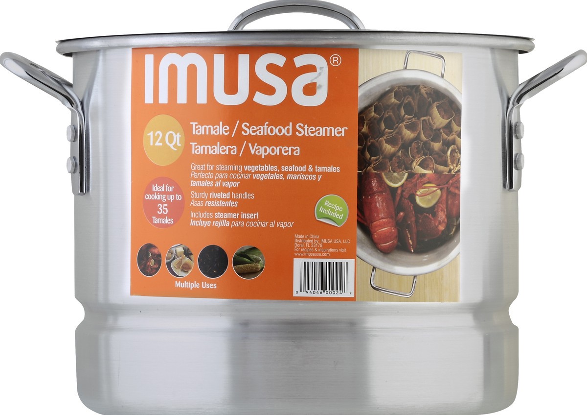 slide 1 of 1, Imusa Aluminum Tamale Steamer 12 Qt, 12 qt