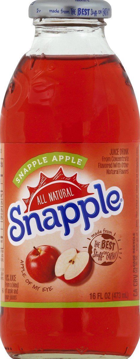 slide 3 of 5, Snapple Apple Flavored Drink - 16 fl oz, 16 fl oz