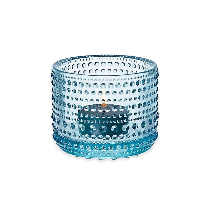 slide 1 of 1, Iittala Kastehelmi Tealight Candle Holder - Light Blue, 1 ct