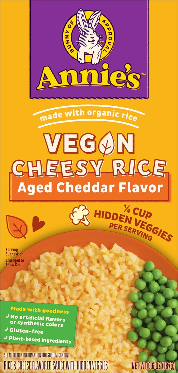 slide 12 of 12, Annie's Vegan Cheesy Rice, Aged Cheddar Flavor, 6.6 oz, 6.6 oz