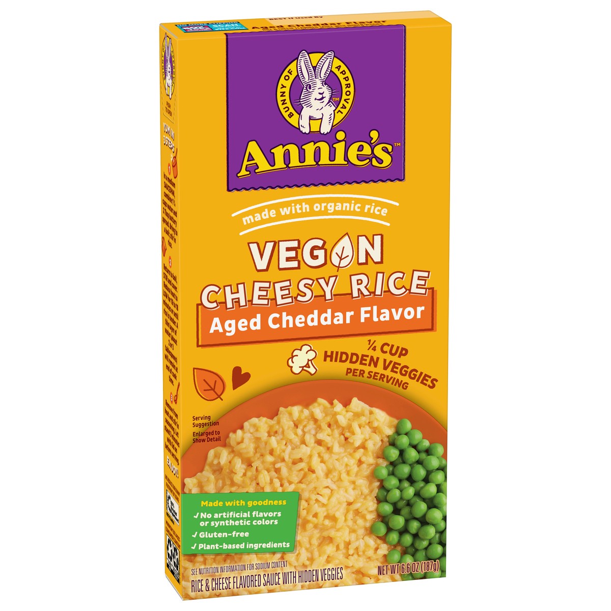 slide 5 of 12, Annie's Vegan Cheesy Rice, Aged Cheddar Flavor, 6.6 oz, 6.6 oz