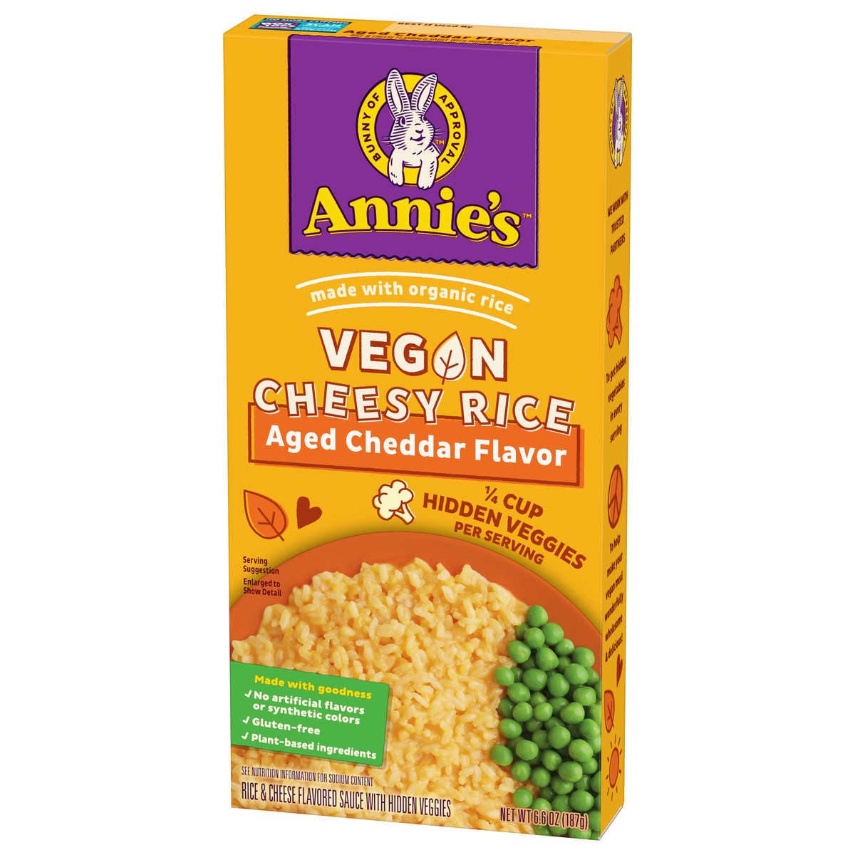 slide 10 of 12, Annie's Vegan Cheesy Rice, Aged Cheddar Flavor, 6.6 oz, 6.6 oz