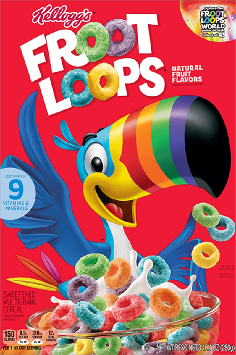 slide 8 of 8, Froot Loops Kellogg's Froot Loops Breakfast Cereal, Kids Cereal, Family Breakfast, Original, 10.1oz Box, 1 Box, 10.1 oz