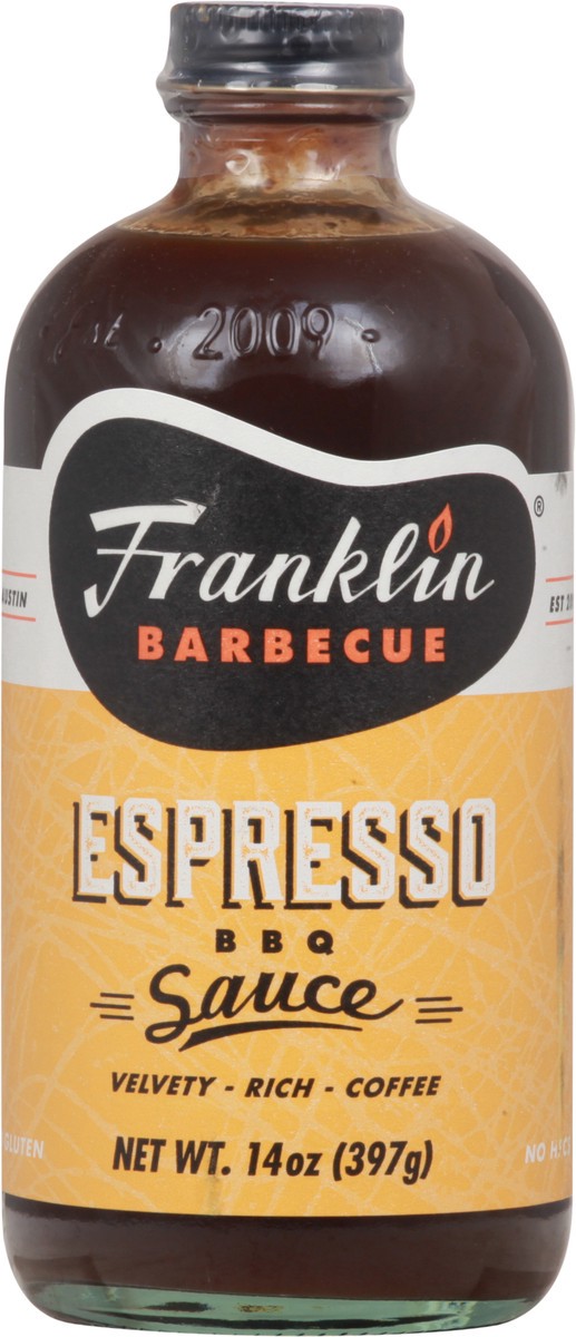 slide 11 of 13, Franklin Barbecue Espresso BBQ Sauce 14 oz Bottle, 14 oz