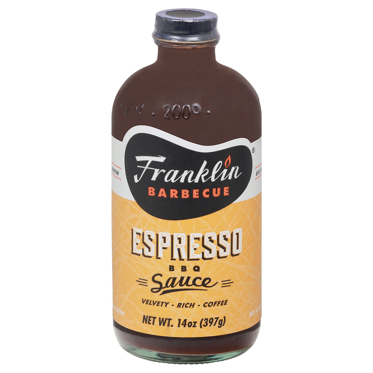 slide 4 of 13, Franklin Barbecue Espresso BBQ Sauce 14 oz Bottle, 14 oz