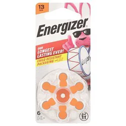 Energizer Hearing Aid Zinc Air 13 Batteries 6 Pack - 6 CT