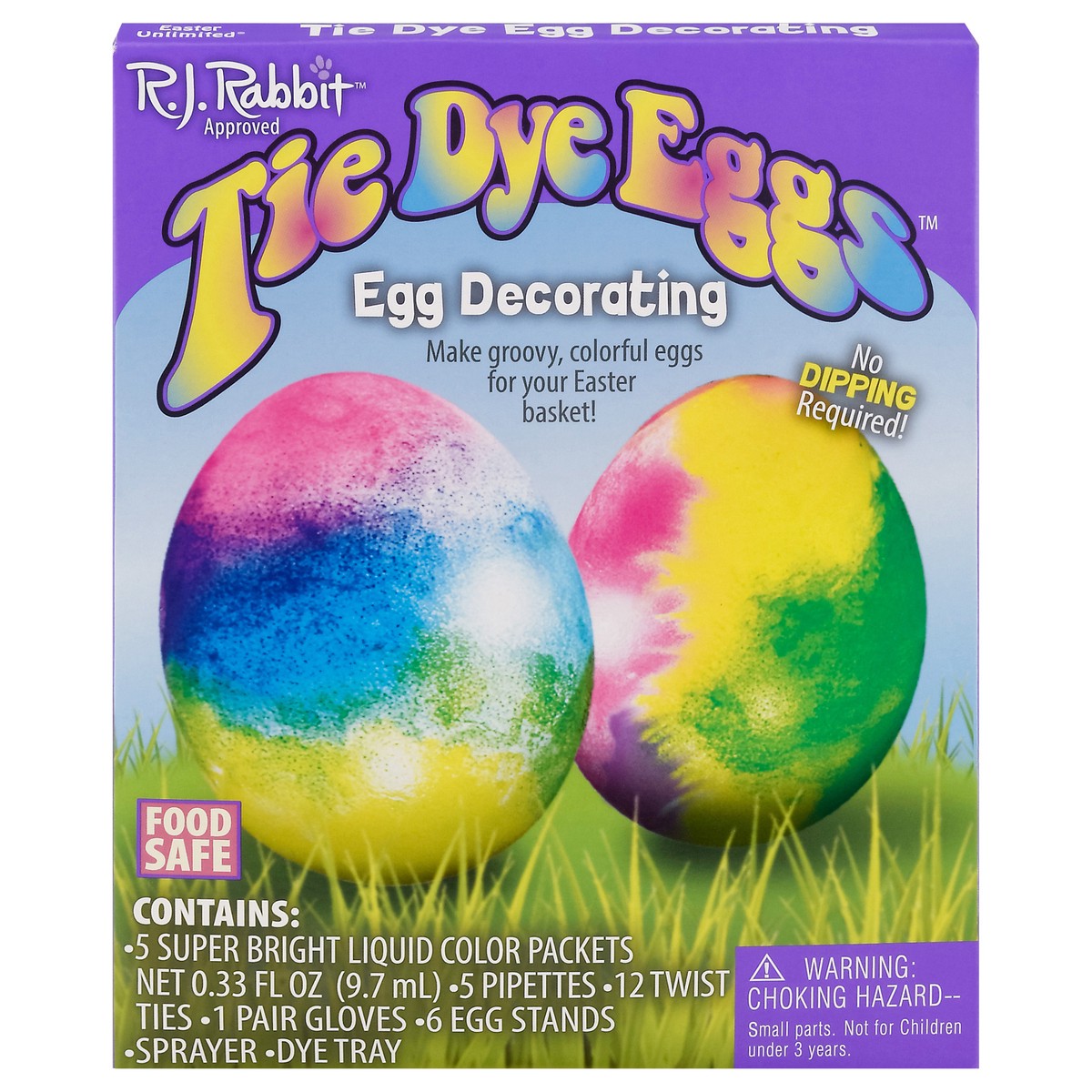 slide 1 of 12, R.J. Rabbit Tie Dye Eggs Egg Decorating 1 ea, 1 ct