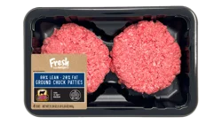FRESH FROM MEIJER Ffm Cab 80/20 Ground Beef Chuck Patties 4ct